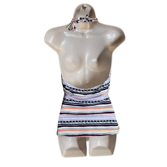 Anne Cole halter swim top striped women’s size large New with tags - Picture 2 of 8